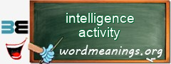 WordMeaning blackboard for intelligence activity
